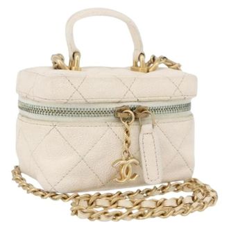 Chanel Pre-owned Mini Bags, female, White, Size: ONE SIZE Pre-owned Leather Mini Bag