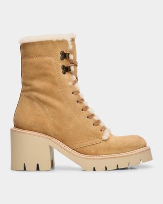 Pedro Garcia Zineta 65MM Shearling-Lined Leather Boots
