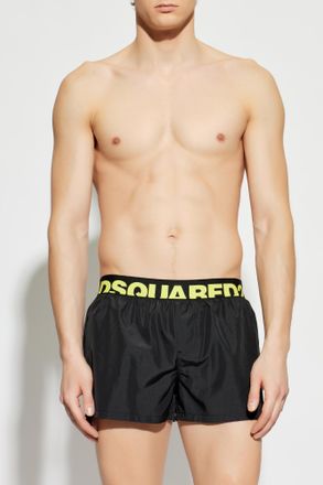 Dsquared2 Swim Shorts With Logo, Mens, Black