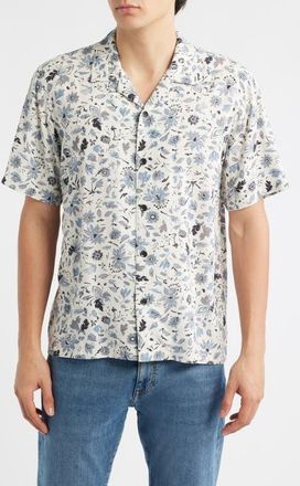 Rag & Bone Avery Camp Shirt in Luna Floral at Nordstrom, Size Xx-Large