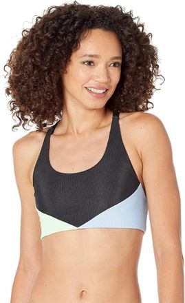 Beach Riot Nora Sports Bra Womens Pretty Pastel Ribbed Colorblock GBO3053