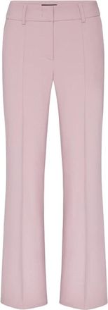 Cambio Wijde Trompetbroek - Dames - Wijde Broeken - Roze - XS - Katoen - Broeken