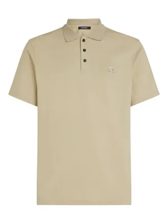 Karl Lagerfeld Ikon polo shirt - men - Organic Cotton - S - Neutrals
