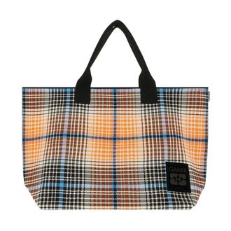 Ganni Bolso shopper de tejido bordado - Bags - Mujer - Multicolor - ONE SIZE
