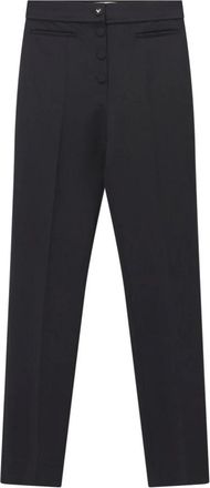 Valentino Rechte broek - Dames - Straight fit broeken - Zwart - M - Wol - Broeken
