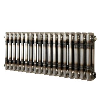 MonsterShop Traditional 2 Column Radiator - 300 x 830mm - Raw Metal in Silver
