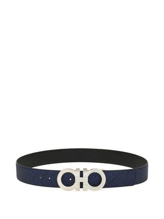 Ferragamo reversible Gancini buckle belt - men - Calf Leather - 105 - Blue