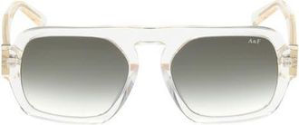 Abercrombie & Fitch 53mm Gradient Navigator Sunglasses in Crystal/other/green at Nordstrom