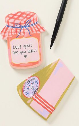 Anthropologie Cheese and Jam Sticky Notes, Set of 2