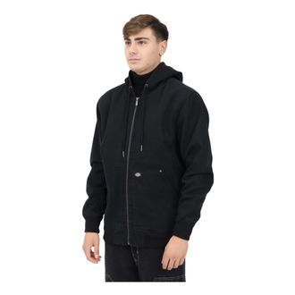 Dickies Zwarte Canvas Hoodie Jas - Heren - Vesten met rits - Zwart - XL - Katoen - Hoodies & sweatvesten