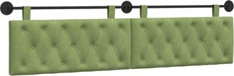 vidaXL Cabecero Colgante Verde Claro Terciopelo Vidaxl