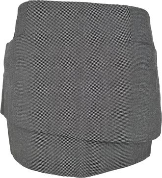 Acne Studios Tweed Asymmetric Mini Skirt in Grey Polyester