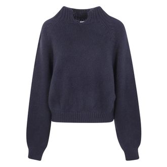 Khaite Cain Sweater - Dames - Truien - Blauw - Maat: M Kasjmier