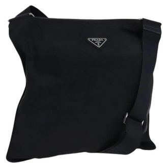 Prada Vintage, unisex, Zwart, ONE Size, Nylon, Pre-owned Nylon Schoudertas