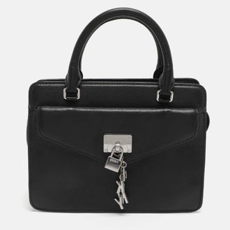 DKNY Dkny Elissa Black Leather Satchel