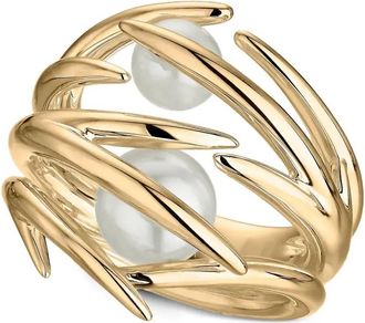 Shaun Leane hooked pearl ring - Gold