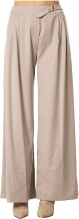 D.exterior Pantaloni con Fibbia e Pinces - - Trousers - Donna - Marrone - M