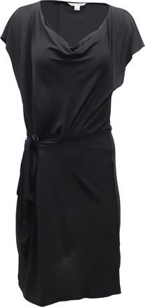 Diane Von F&uuml;rstenberg Diane Von Furstenberg Side-Tie Draped Dress in Black Viscose