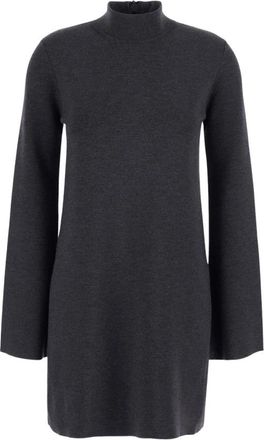 Semicouture Gebreide Jurk - Dames - Kleedjes - Grijs - L - Kleedjes