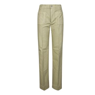 Victoria Beckham Alina Jeans Regular - Dames - Wijde Broeken - Grijs - W27 - Broeken