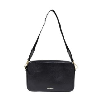 Coccinelle Zwarte Leren Dames Rits Tas - Dames - Schoudertassen - Zwart - ONE Size - Leer - Tassen