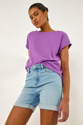 Roman Stretch Cotton Jersey T-Shirt