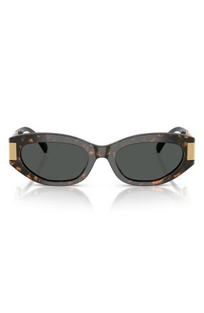 Versace 54mm Cat Eye Sunglasses in Brown Tortoise /Dark Grey at Nordstrom