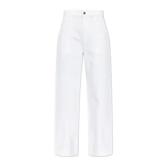 Frame Denim Straight Jeans, female, White, Size: W27 The Bow Cargo