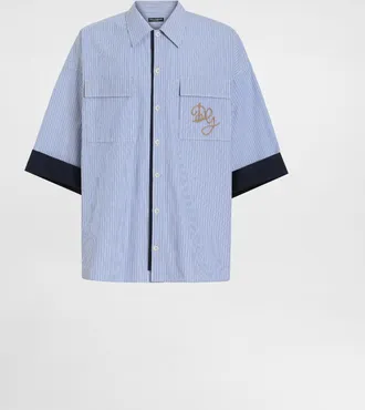 Dolce & Gabbana Striped Cotton Shirt - Man Shirts Multicolor 37