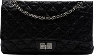 Chanel Pre-owned Double Flap Shoulder Bag - Dames - Vintage Schoudertas - Zwart - ONE Size - Leer - Vintage