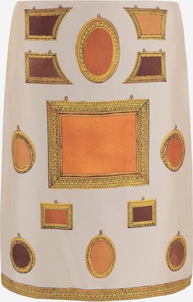Versace bedruckter Seidenrock