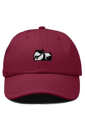 Dalix Pandit Panda Dad Cap in Maroon at Nordstrom