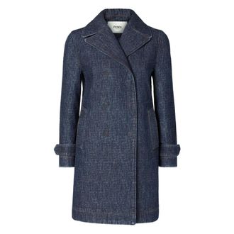 Fendi Mujer, Abrigos, Azul, Talla: M