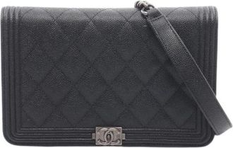 Chanel Borsa a tracolla Boy Matelasse in pelle martellata Pre-owned - - Pre-owned - Donna - Nero - ONE SIZE