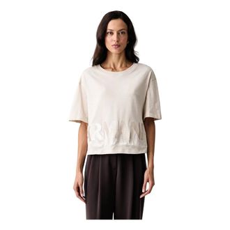 A|X Armani Exchange Mujer, Camisetas, Beige, Talla: M