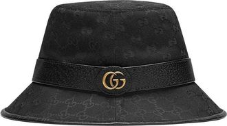 Gucci (WMNS) Gucci GG Canvas Bucket Hat With Double G Black 576587-4HG53-1060