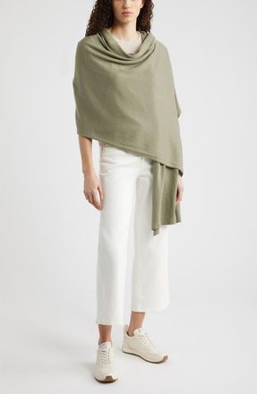 Nordstrom Transitional Knit Travel Wrap in Olive Green at Nordstrom