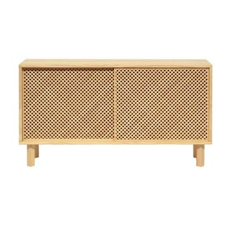 Naan Furniture Aparador 2 puertas de madera natural de celos&iacute;a 120 cm barnizado