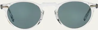 Oliver Peoples Gregory Peck Round Acetate Sunglasses