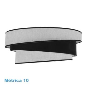 Fabrilamp Pantalla Colgante Hara M10 Blanca/negra 50dx40dx22h Difusor Incluido