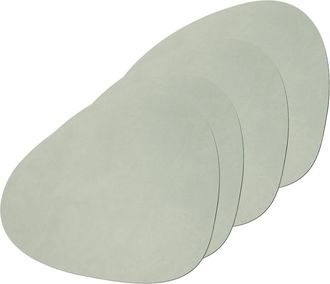 Lind DNA Tischset Curve L, Nupo olivgrün (4er-Set)