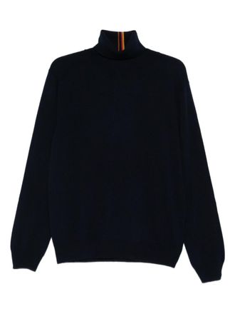 Paul Smith Navy Blue High-neck Sweater