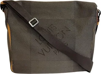 Louis Vuitton Khaki Khaki Brown Canvas Shoulder Bag (Pre-Owned)