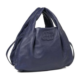 Munthe Tassen, Dames, Blauw, ONE Size, Leer, Lix Bag