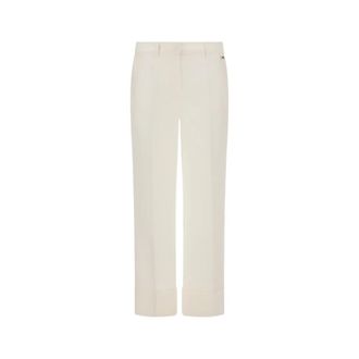 Herno Cropped Broek - Dames - Vrijetijds broeken - Wit - L - Leer - Broeken