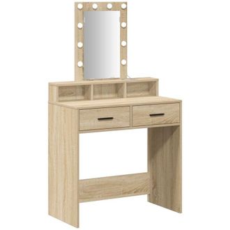 vidaXL Dressing Table Brown 79 x 41 x 140 cm Engineered wood Vidaxl
