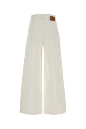 Ganni Womens White Denim Jeans Bright Organic Cotton