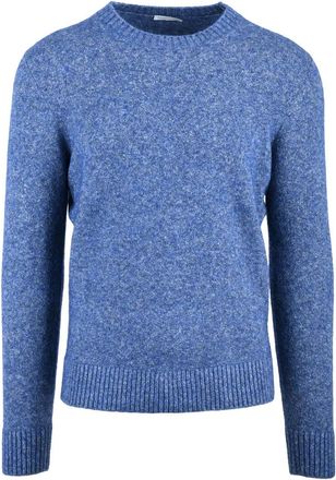 MANIPUR Blue Crewneck Cotton Sweater