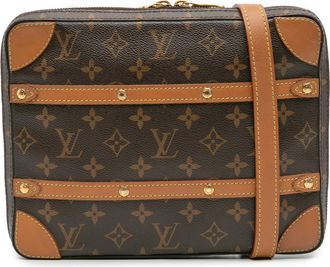 Louis Vuitton Pre-owned Womens Trunk Clutch Monogram Crossbody Bag - Brown Textile - One Size