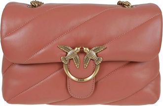 Pinko Bruine Crossbodytas Aw 25 - Dames - Schoudertassen - Bruin - ONE Size - Leer - Tassen